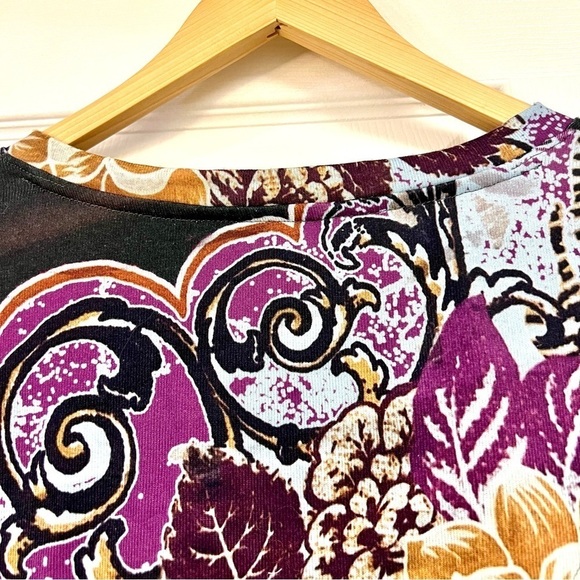 SOFT SURROUNDINGS Plus 1X V-neck floral boho tunic top women’s - Picture 5 of 7